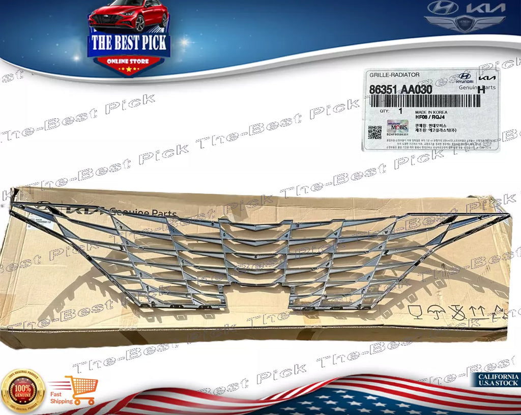 ⭐GENUINE⭐ Radiator Grille Chrome For 2021 Hyundai Elantra Radar 86351AA030