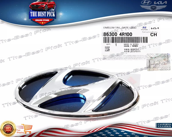 Genuine Hyundai Tailgate Trunk Logo Emblem 863004R100 – For Sonata Hybrid 2011-2014