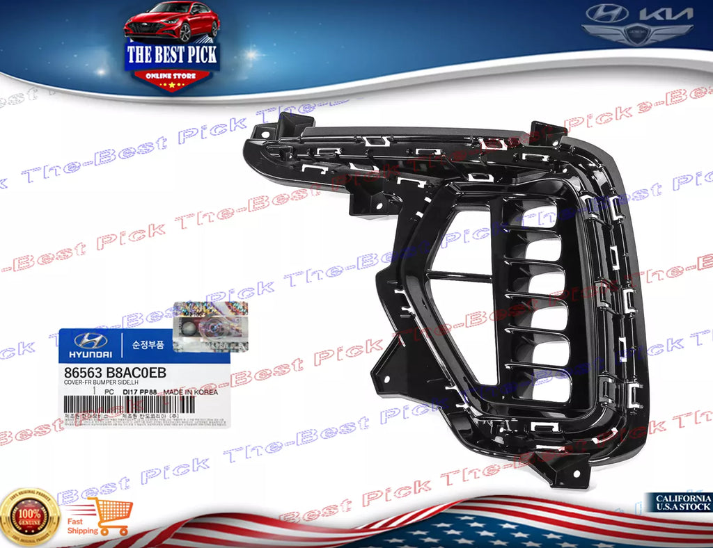 ⭐GENUINE⭐ Fog Light Bezel Cover LEFT For 2017-2019 SANTA FE XL 3.3L 86563B8AC0EB