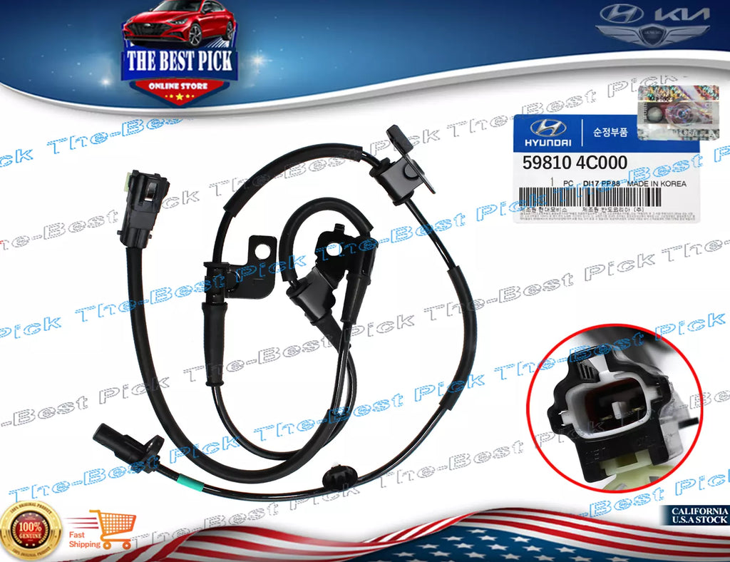 GENUINE ABS Speed Sensor FRONT LEFT DRIVER for 12-16 Kia Optima OEM 598104C000