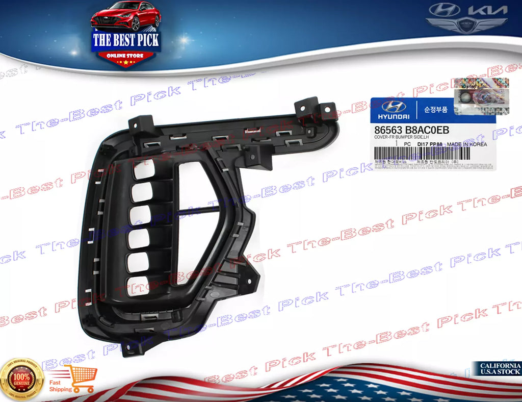 ⭐GENUINE⭐ Fog Light Bezel Cover LEFT For 2017-2019 SANTA FE XL 3.3L 86563B8AC0EB