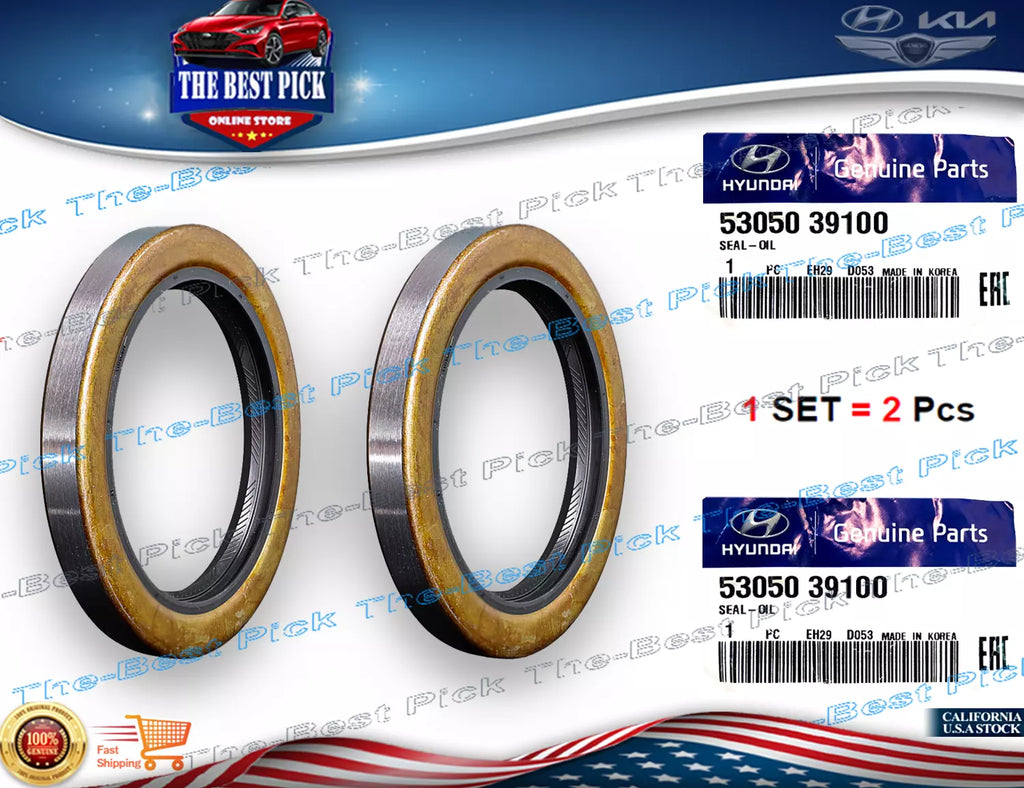 ⭐GENUINE⭐ 2 PCS REAR DIFFERENTIAL PINION SEAL For 05-18 HYUNDAI KIA 5305039100