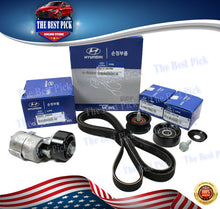 Load image into Gallery viewer, V-Belt & Tensioner & Idler Pulley Kit for 11-14 Hyundai Kia 2.0L 2.4L 2528125000