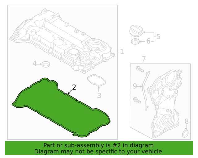 GENUINE Valve Cover Gasket Rocker Economy for Hyundai SantaFe 21-23 224412S000
