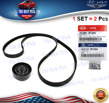 Load image into Gallery viewer, GENUINE⭐ V- Belt & IDLER Assy for 2009-2013 Hyundai Equs Genesis 4.6L 252123F360