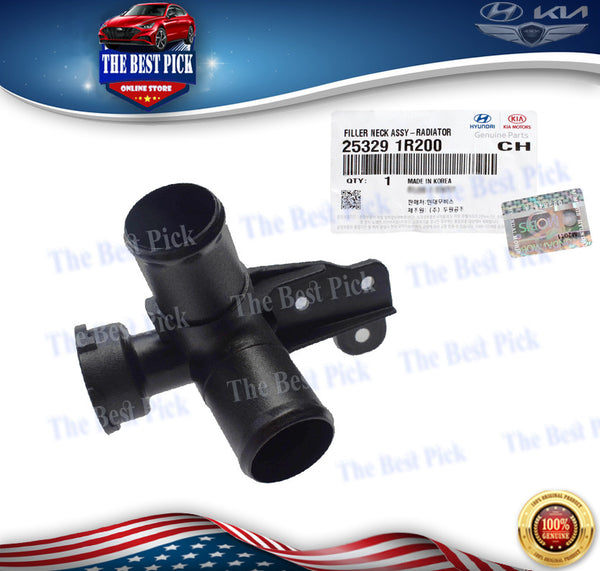Genuine Hyundai/Kia Radiator Coolant Filler Neck For 2012-2017 Accent, Veloster, Rio - OEM 25329-1R200 6 thumbnail image