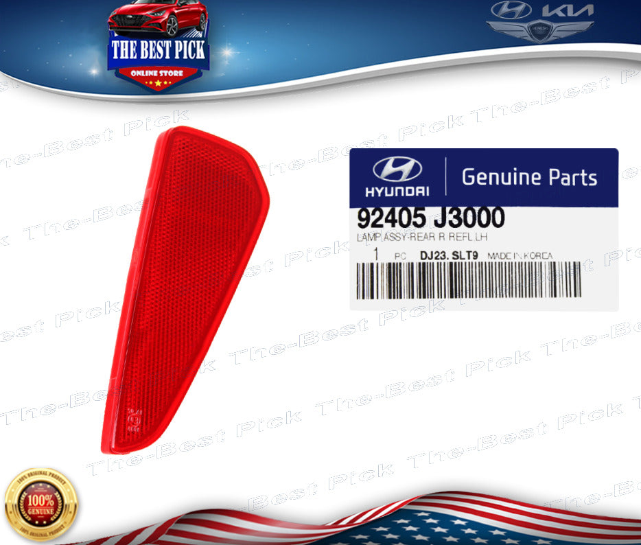 ⭐GENUINE⭐ REAR Reflector Bumper LEFT For Hyundai Veloster 2019-2021 92405J3000