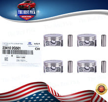 Load image into Gallery viewer, ⭐GENUINE⭐ 2.4L Engine Piston & Pin 4pcs Sorento Sonata SantaFe 14-20 234102G501