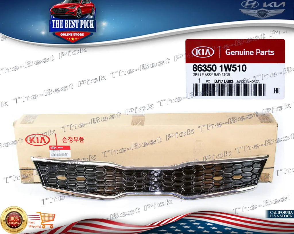 ⭐GENUINE⭐ FRONT Bumper Radiator Grille For Rio SEDAN 4 Door 2016-2017 863501W510