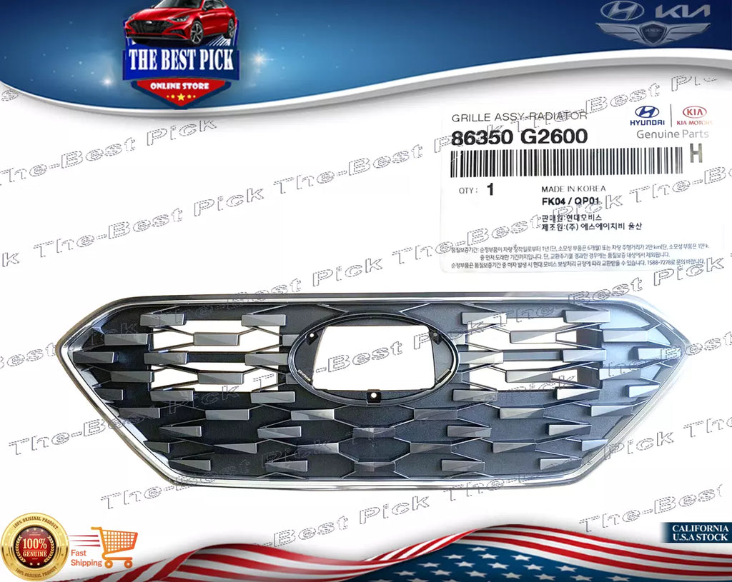 ⭐OEM 20-22 Hyundai Ioniq Hybrid Front Bumper Grille With Adaptive 86350G2600