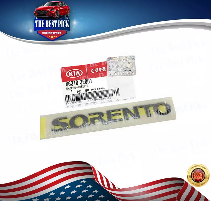 ⭐GENUINE⭐ REAR Liftgate Emblem Nameplate For Kia Sorento 2003-2009 863103E001