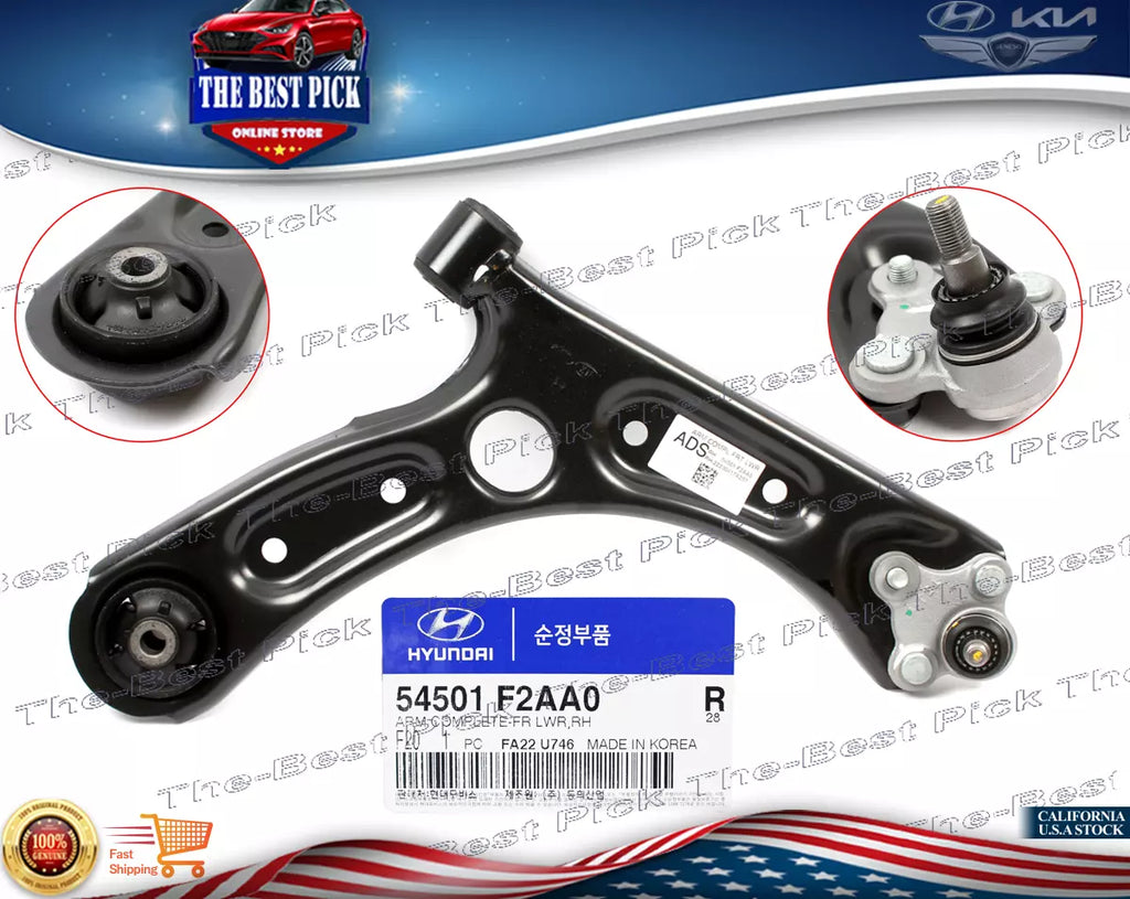 ⭐GENUINE⭐ 2016-20 Elantra & 2018-21 Forte Lower Control Arm RIGHT 54501F2AA0