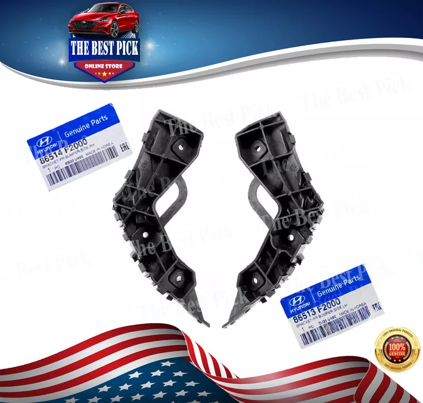 ⭐GENUINE⭐ FRONT Bumper Brackets Retainer Left + Right 2pcs ELANTRA 2017- 2018