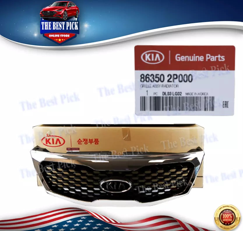 ⭐GENUINE⭐ Front Radiator Grille With Chrome For KIA SORENTO 2011-2013 863502P000