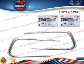 ⭐GENUINE⭐ FRONT Bumper Trim Moldings LEFT + RIGHT For 2017-2018 Santa Fe Sport