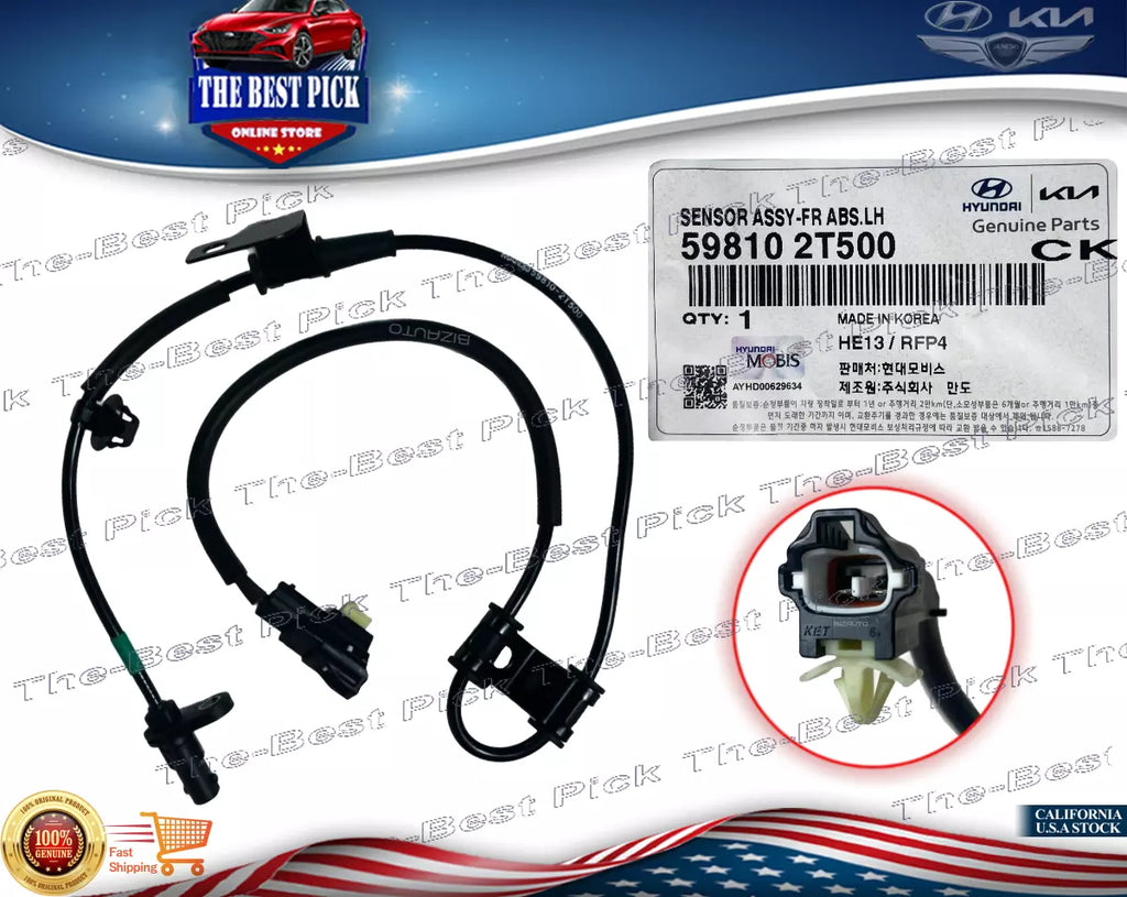 ⭐GENUINE⭐ ABS Wheel Speed Sensor FRONT LEFT for 2011~2013 KIA Optima 598102T500