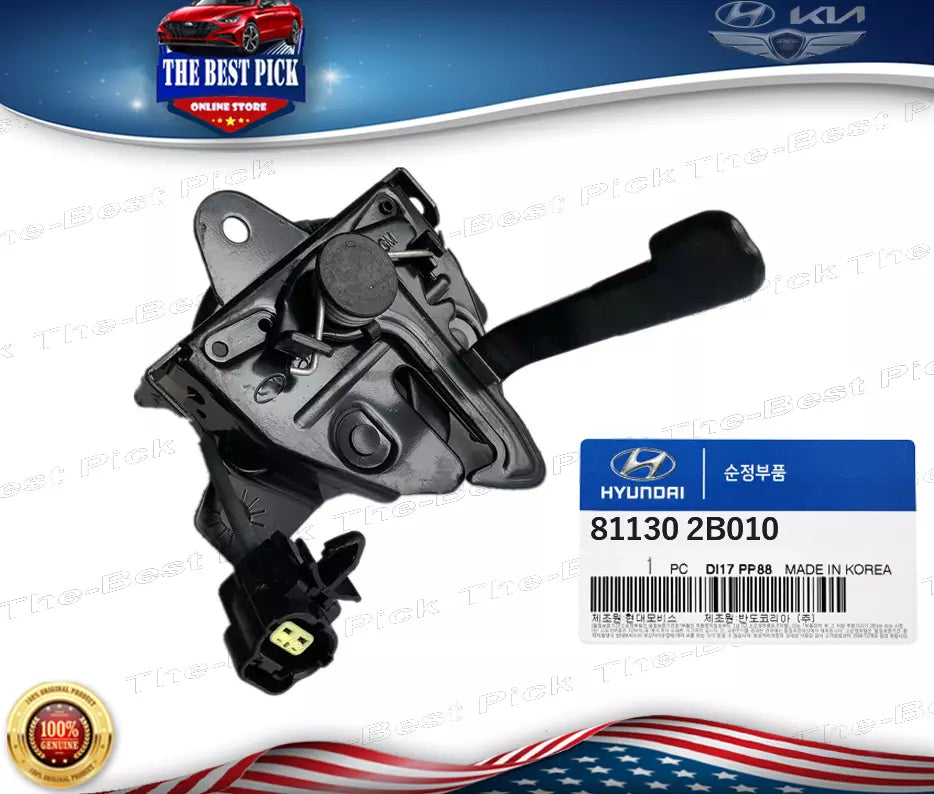 ⭐GENUINE⭐ Front Hood Lock Latch Release 2010-2012 Hyundai Santa Fe 811302B010