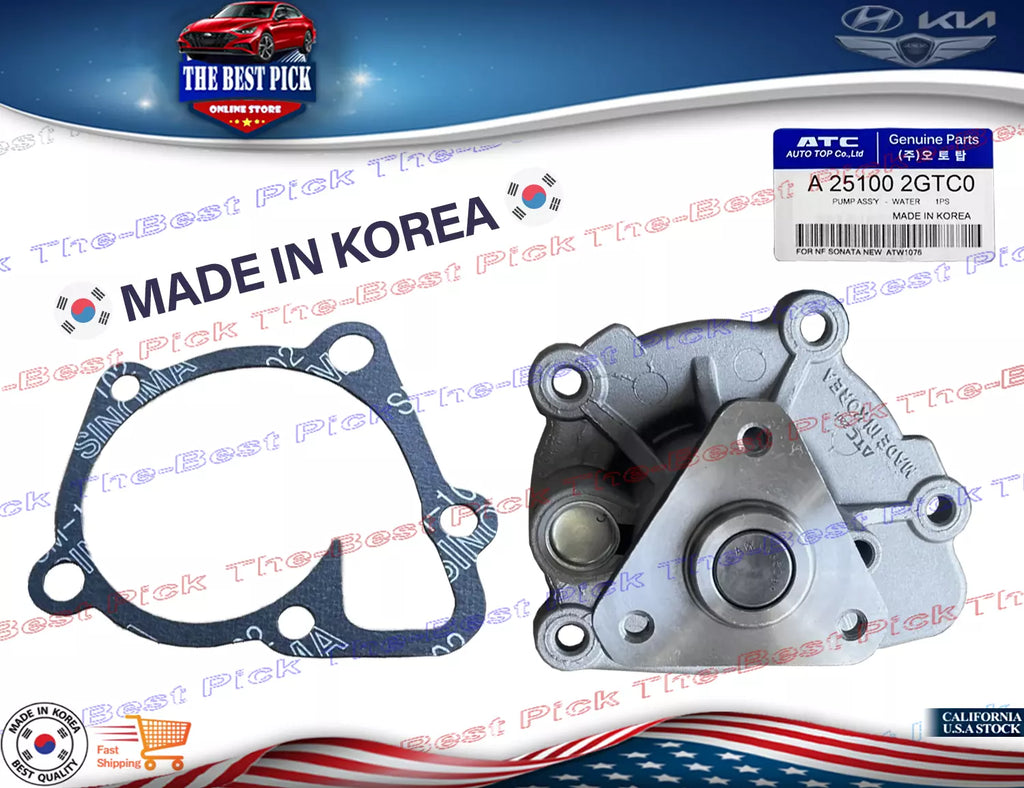 Water Pump TUCSON SPORTAG KONA VELOSTER 2021 / 2.0L 2.4L / 251002GTC0