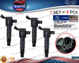 ⭐GENUINE⭐ Ignition Coil 4PCS for Santa Fe Sonata Forte Optima Sorento 273003F100