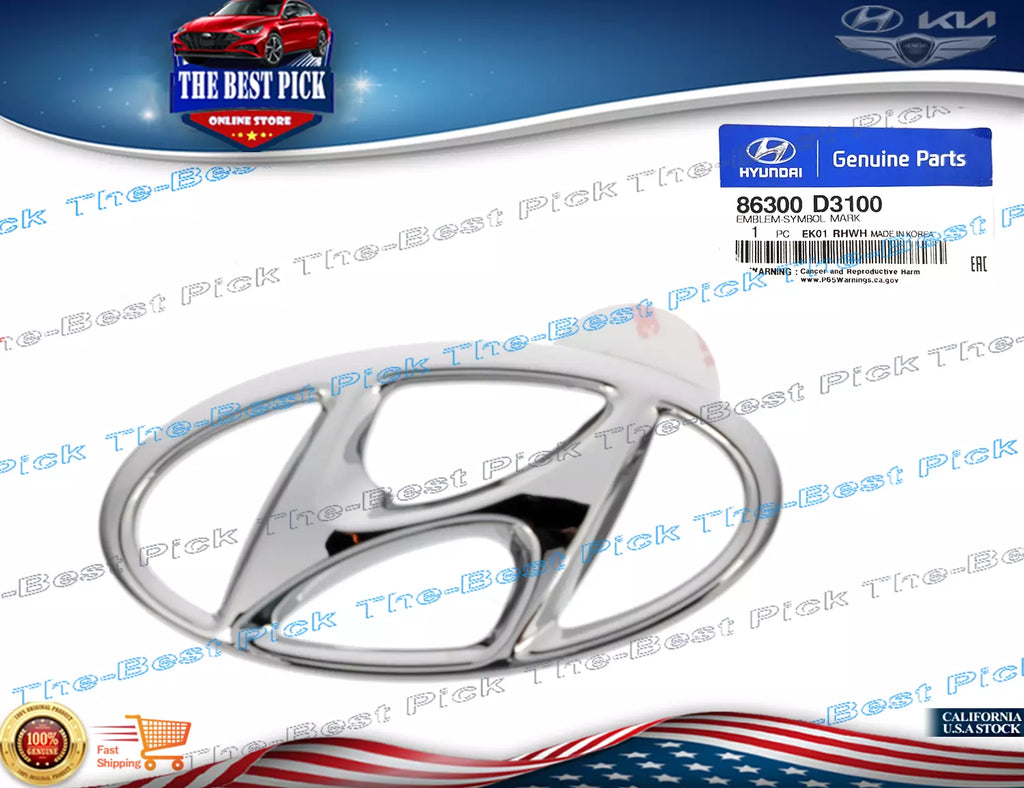 ⭐GENUINE⭐ REAR Trunk Lid Emblem H Logo Mark 86300D3100 Hyundai Tucson 2016-2021