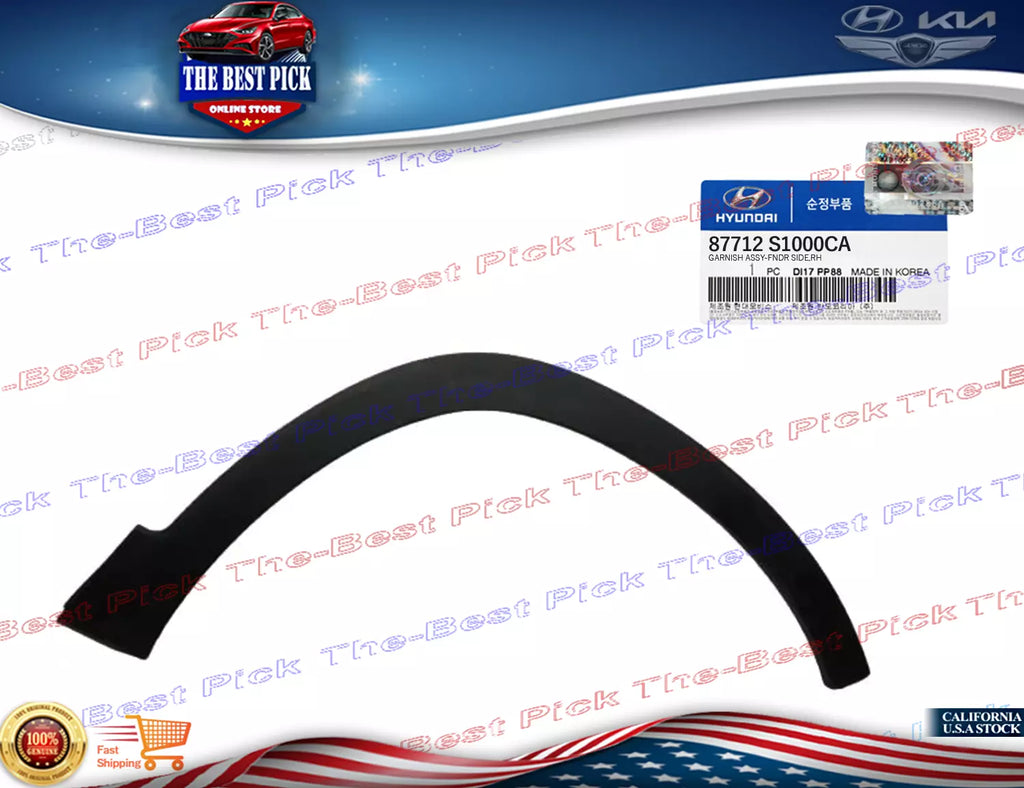 ⭐GENUINE⭐ FRONT Fender Wheel Molding RIGHT 19-20 Hyundai Santa Fe 87712S1000CA