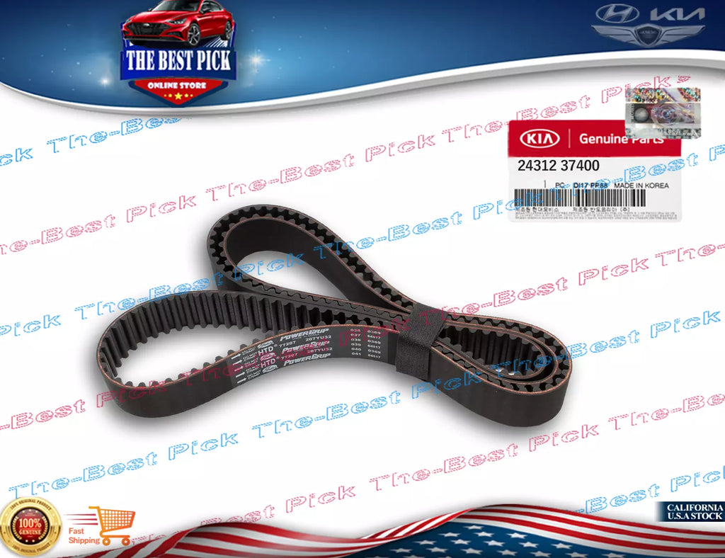 ⭐GENUINE⭐ "HTD" Timing Belt for 1999-2010 Hyundai Kia 2.5L 2.7L 2431237400