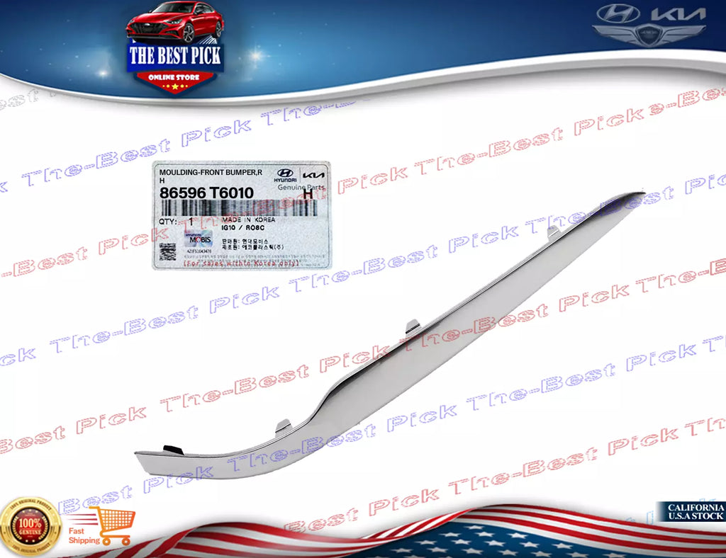 ⭐GENUINE⭐ Front Bumper Molding RIGHT 2021-2024 Genesis GV80 PRESTIG 86596T6010