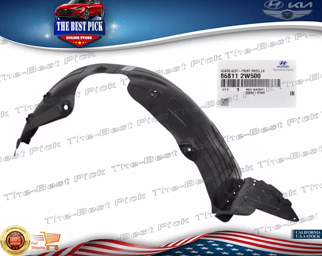 ⭐GENUINE⭐ Fender Liner Front LEFT Driver 17-18 HYUNDAI SANTA FE SPORT 868112W500