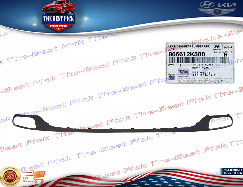 ⭐GENUINE⭐ Rear Bumper Upper Center Trim Molding 2012-2013 KIA SOUL 866612K500