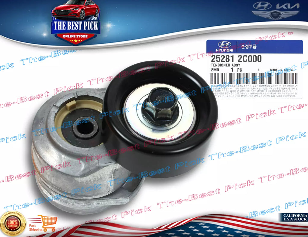 ⭐GENUINE⭐ Belt Tensioner for 10-14 Hyundai Genesis Coupe 2.0L 252812C000