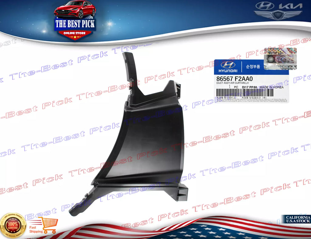 ⭐GENUINE⭐ Front Bumper Air Duct LEFT For 19-20 Hyundai Elantra Sedan 86567F2AA0