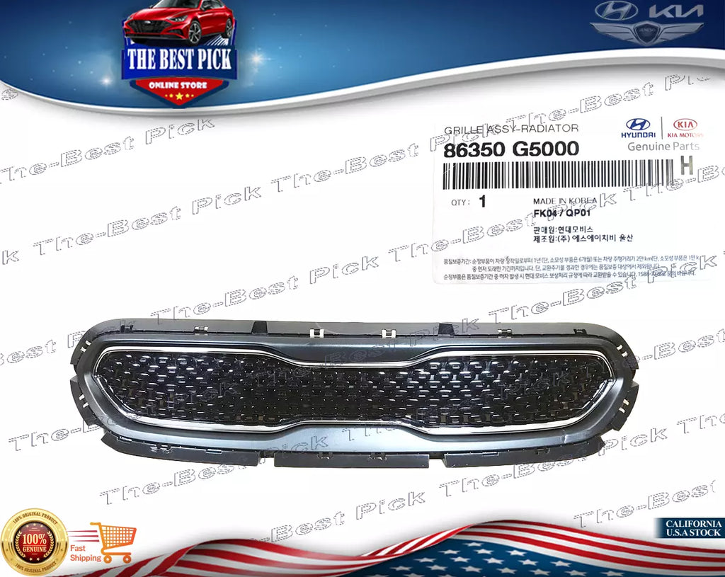 GRILLE RADIATOR FRONT BUMPER ⭐OEM⭐ 86350G5200 KIA NIRO HYBRID 2017-2019