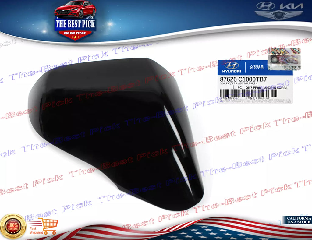 ⭐GENUINE⭐Side Mirror Cover BLACK RIGHT for 2016-2019 Sonata HYBRID 87626C1000TB7