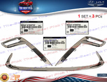 Load image into Gallery viewer, ⭐GENUINE⭐ FRONT Bumper Lower Moldings Set 3 pcs Genesis G80 3.3L Sport 2018-2020