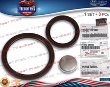 Load image into Gallery viewer, ⭐GENUINE⭐ 3Pcs Crankshaft Oil Seal For 11-22 Kia Optima Sorento Hyundai Santa Fe