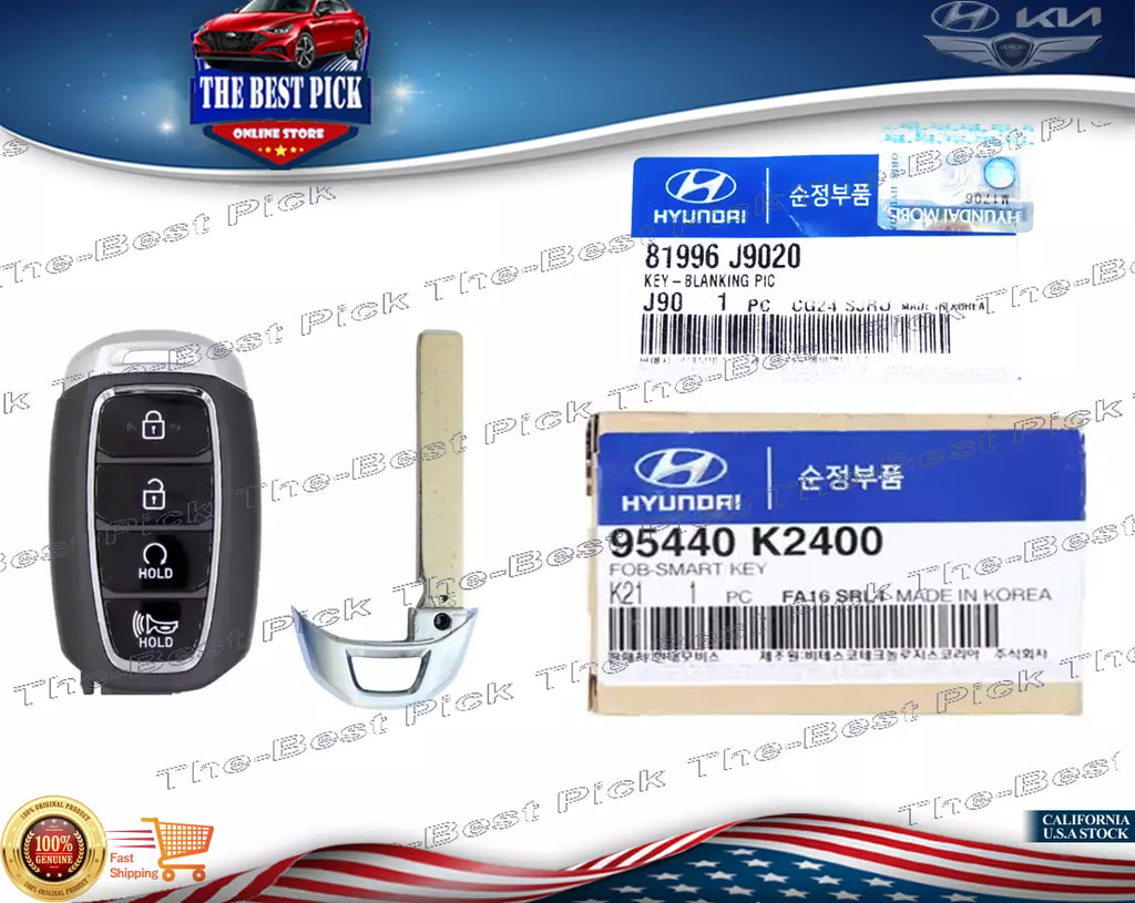 ⭐GENUINE⭐ FOB Smart Remote & Blank Key For 2020-2021 Hyundai Venue 95440K2400