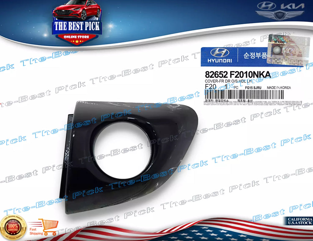 ⭐GENUINE⭐ BLACK Cover Handle Front Door Outside Left Elantra 17-20 82652F2010NKA