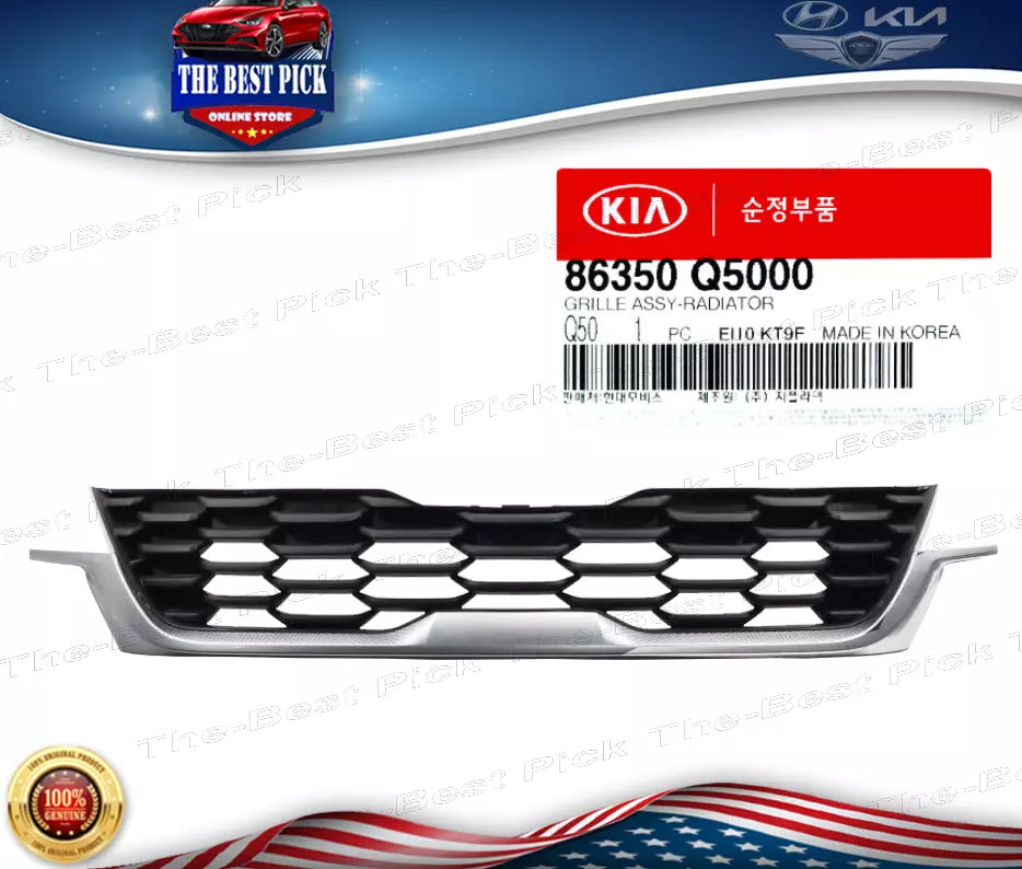 ⭐GENUINE⭐ Front Grille Bumper Black For Kia Seltos 2020-2023 86350Q5000