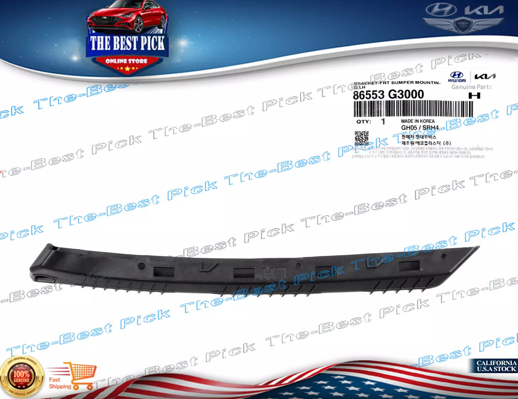 ⭐GENUINE⭐ Front Bumper Bracket LEFT for 2018-2020 Hyundai Elantra GT 86553G3000