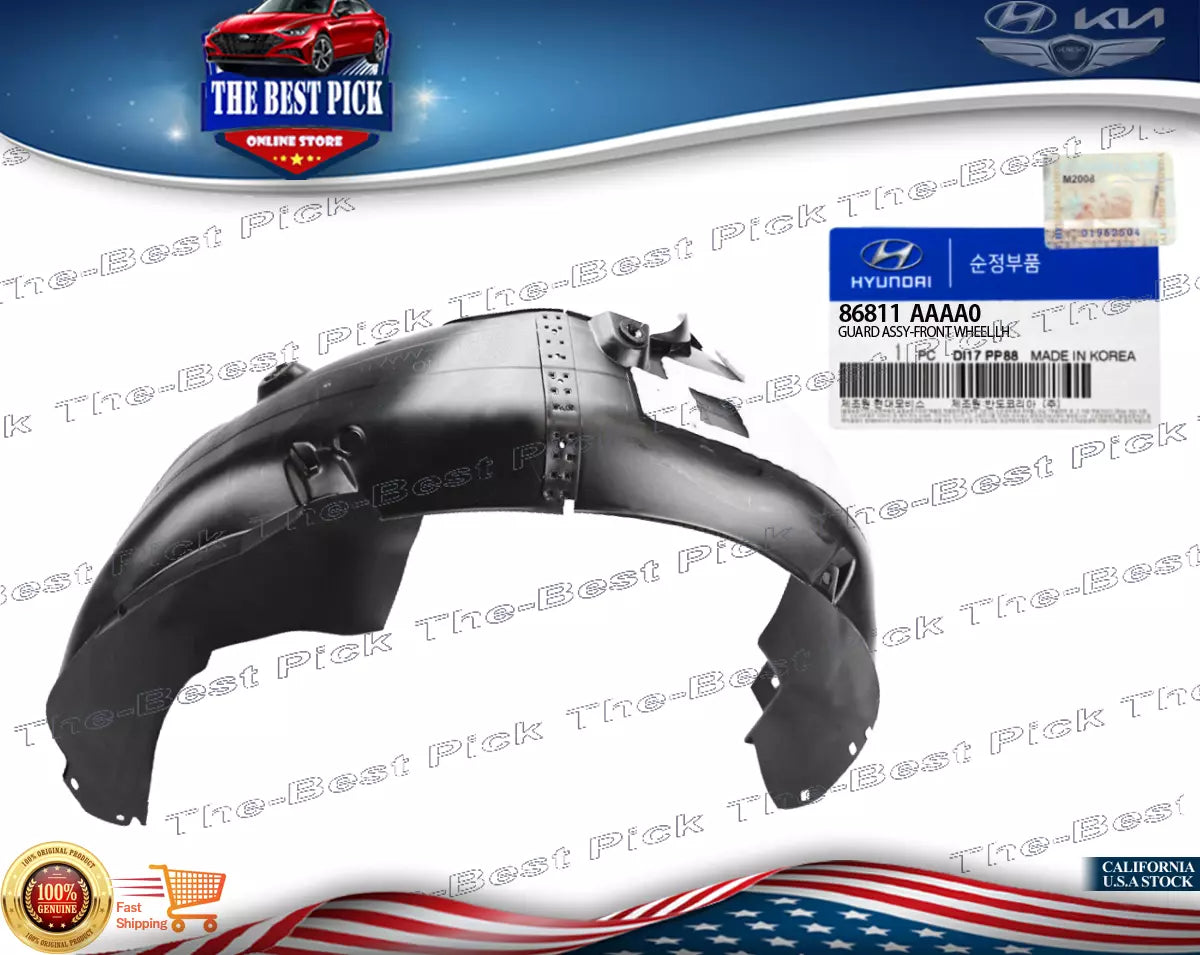 GENUINE⭐FRONT Fender Liner RIGHT⭐OEM⭐ For Hyundai Santa Fe 2013-2016 86812B8000
