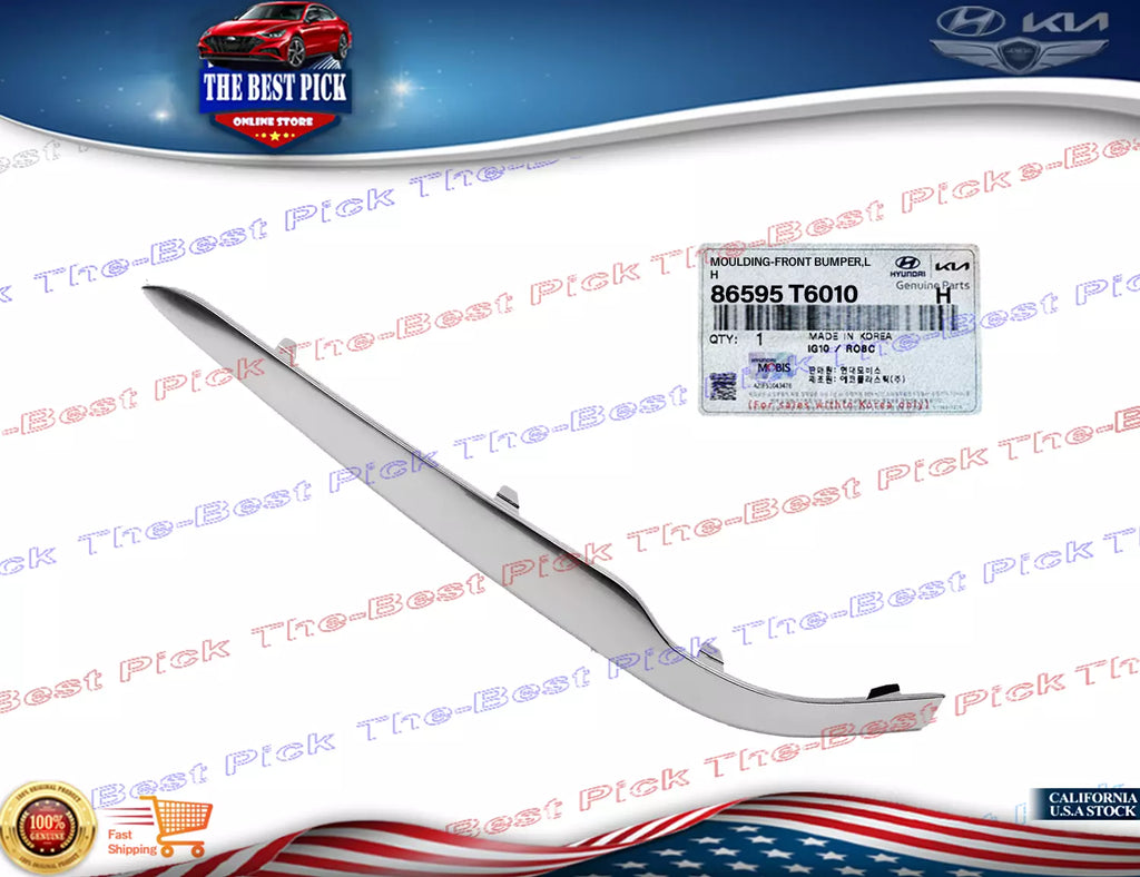 ⭐GENUINE⭐ Front Bumper Molding LEFT 2021-2024 Genesis GV80 PRESTIG 86595T6010