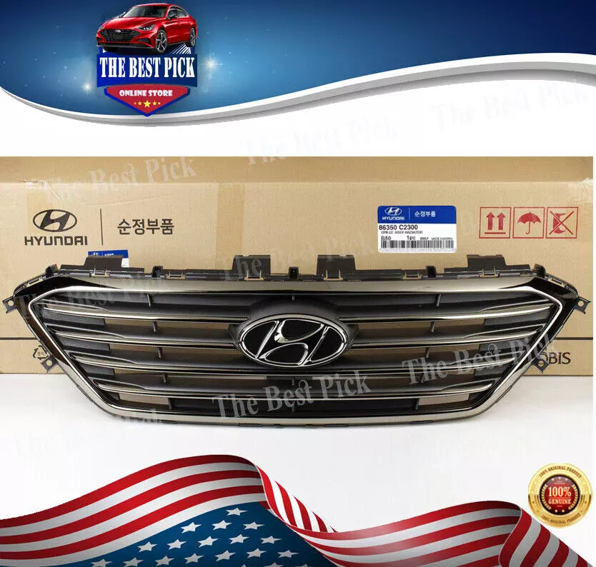 ⭐GENUINE⭐ Radiator Grille for 2015-2017 Hyundai Sonata Turbo 86350C2300