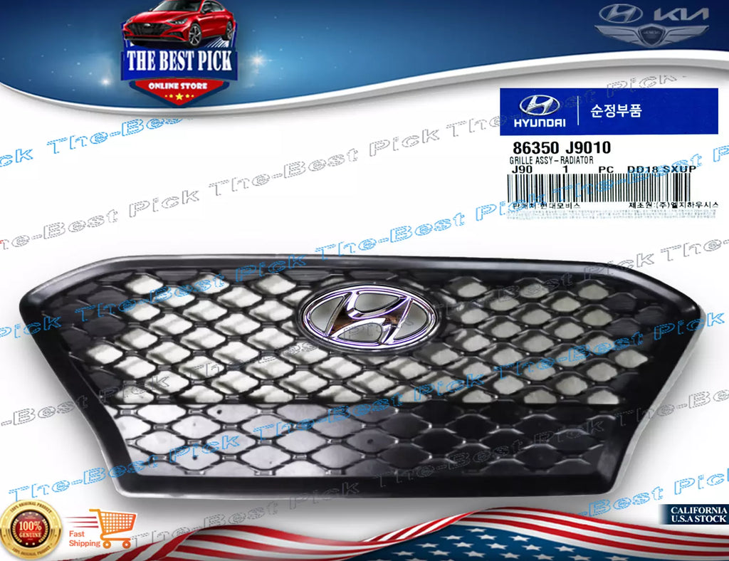 ⭐GENUINE⭐ Grille Front Bumper BLACK For Hyundai Kona 2018-2021 86350J9010