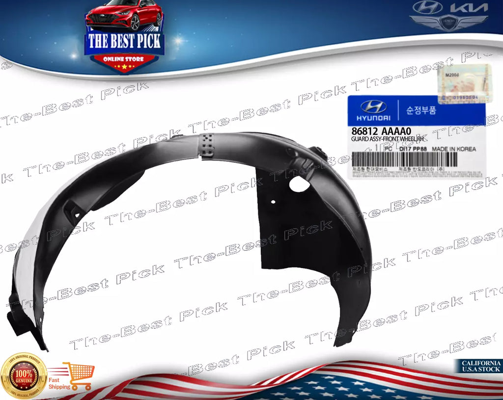 ⭐GENUINE⭐ FRONT Fender Liner RIGHT For 2024-2025 Hyundai Elantra 86812AAAA0