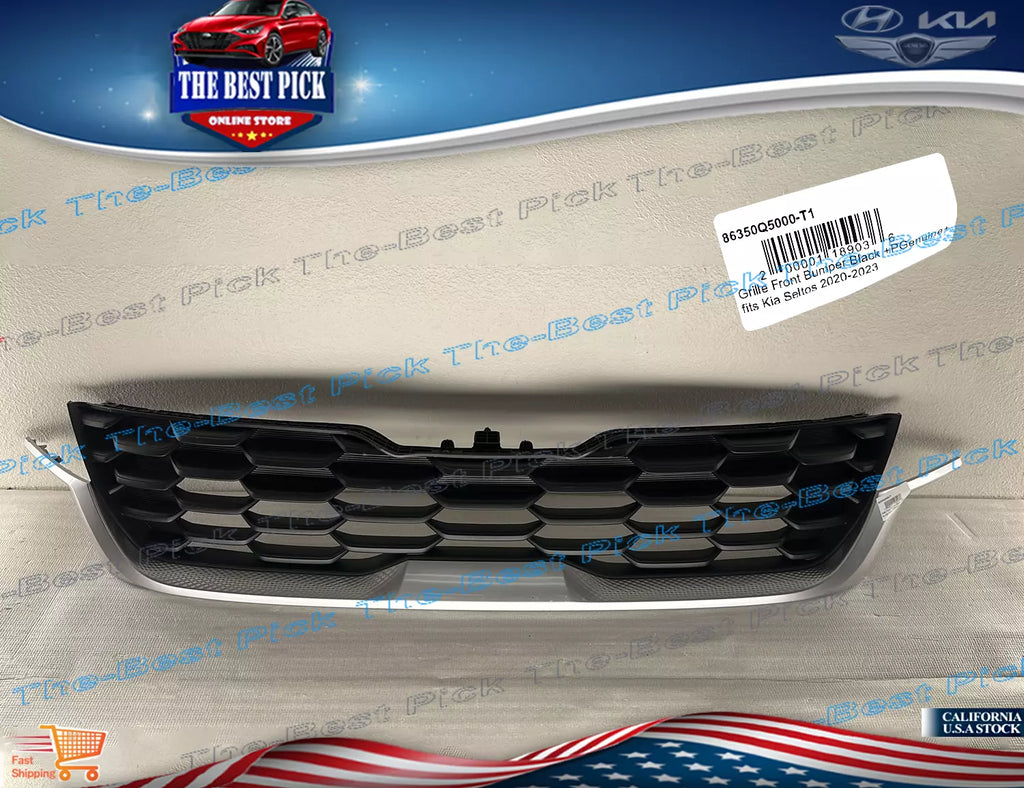 Grille Front Bumper Black ⭐Genuine⭐ fits Kia Seltos 2020-2023