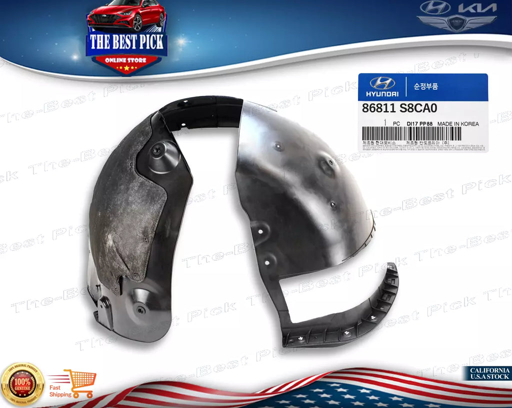 ⭐GENUINE⭐FRONT Fender Liner Left Hyundai Palisade 23-24 DRIVER side 86811S8CA0