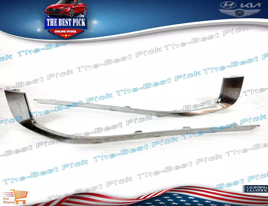 ⭐GENUINE⭐ REAR Bumper Moldings Chrome Left + Right Set Hyundai Palisade 20-2022