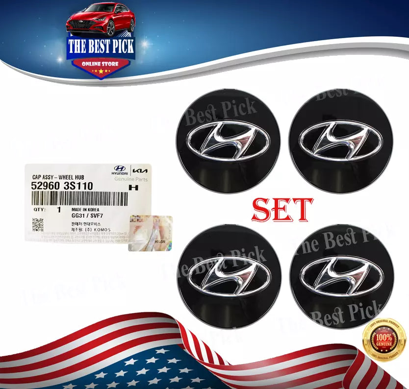 ⭐GENUINE⭐Wheel Hub Cap 4 Pcs for Hyundai Azera Santa Fe Sonata Tucson 529603S110