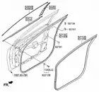 ⭐GENUINE⭐ SideDoor Rubber Weather strip Seal FR or RH for Sonata 2015 82120C1000
