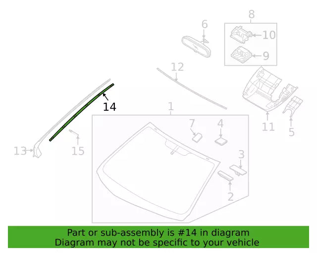 ⭐GENUINE⭐ Windshield Molding Bracket Left Side 21-23 Hyundai ELANTRA 86137AA000